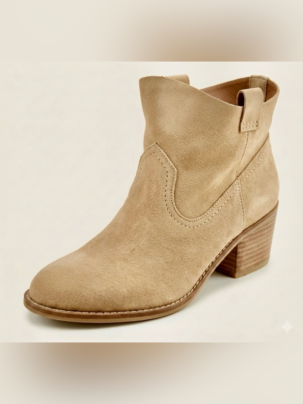 Carlos Santana Leighton Tan Suede Ankle Booties